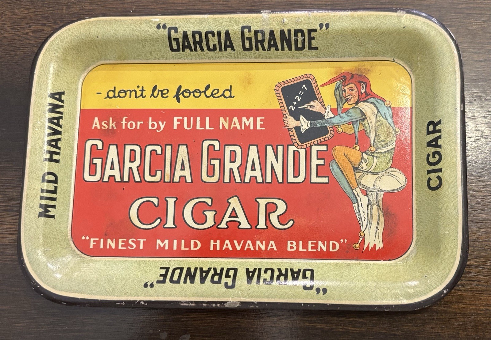 Vintage Garcia Grande Cigar Tip Tray Mild Havana Great Condition