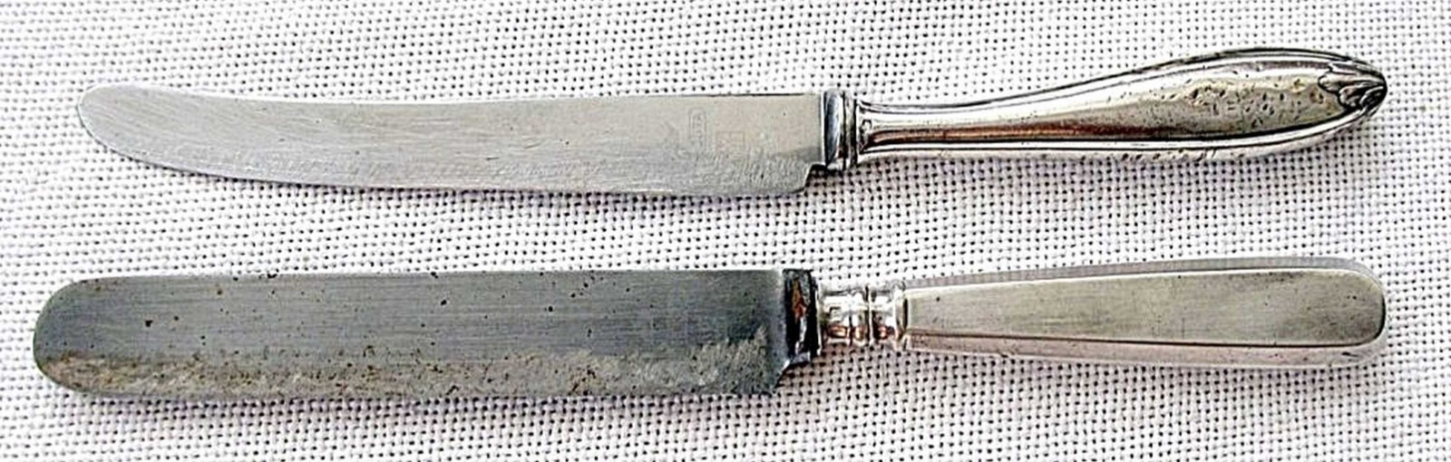 Judaica, 2 WMF German Antique Challah Bread Knives for Shabbat, early 20th cen.
