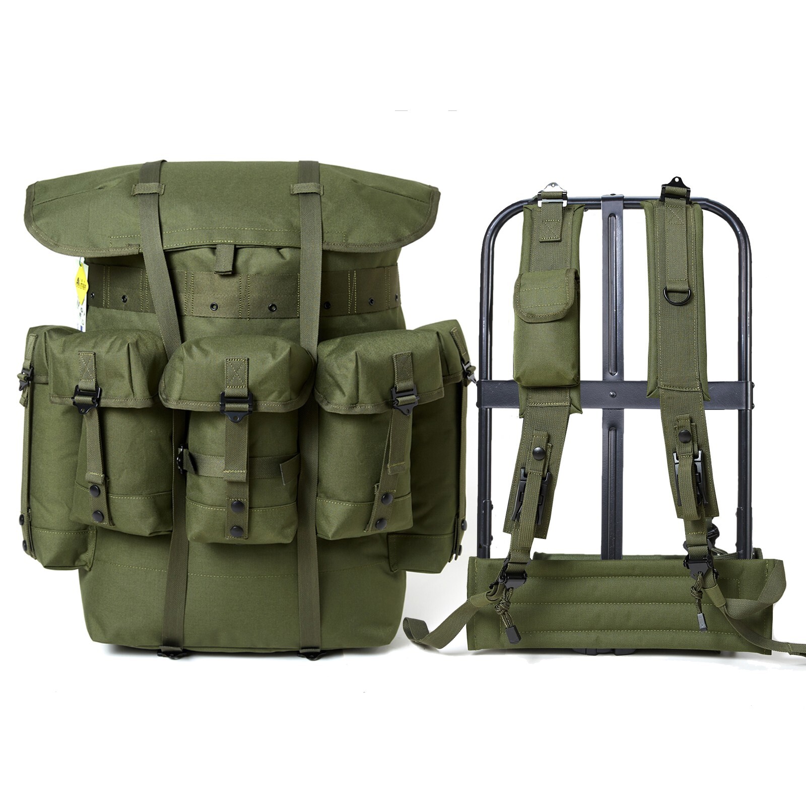 MT Upgraded Military ALICE Pack Large Rucksack Tactical Outdoor Backpack OD