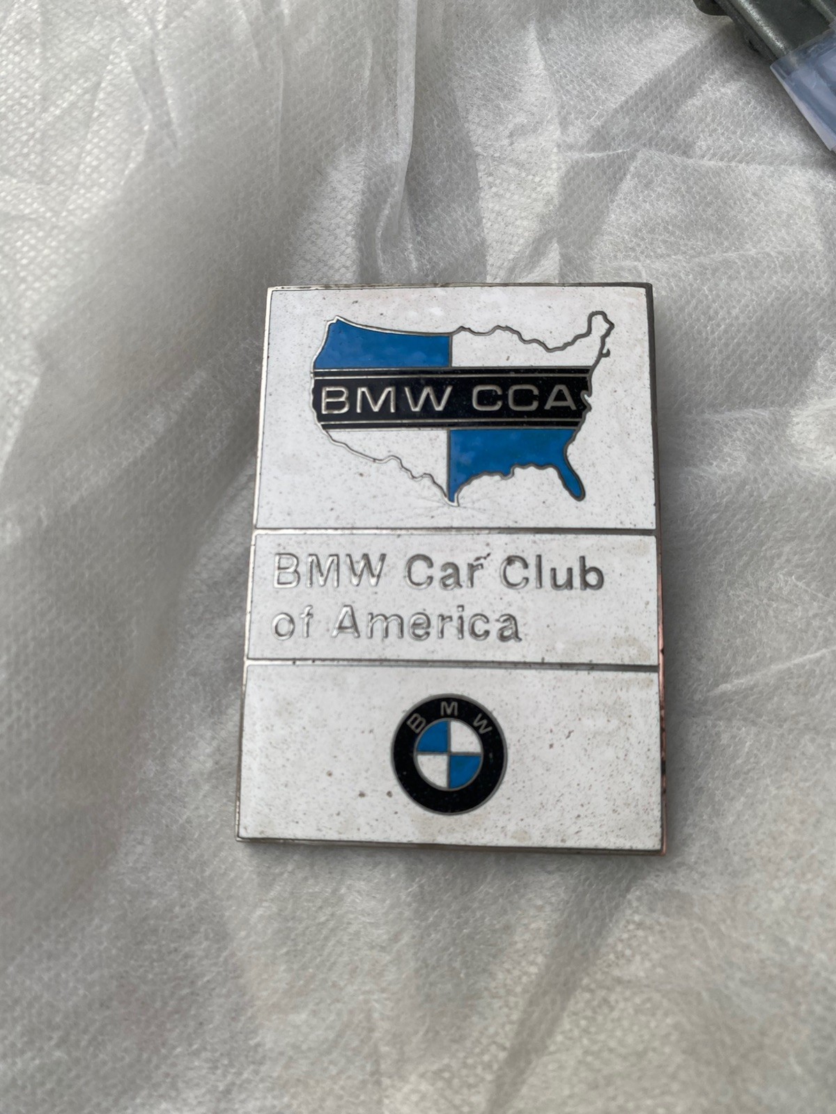 VINTAGE BMW car club of America cca rare grill badge  e9 2002 tii ti cs 3.0 e12