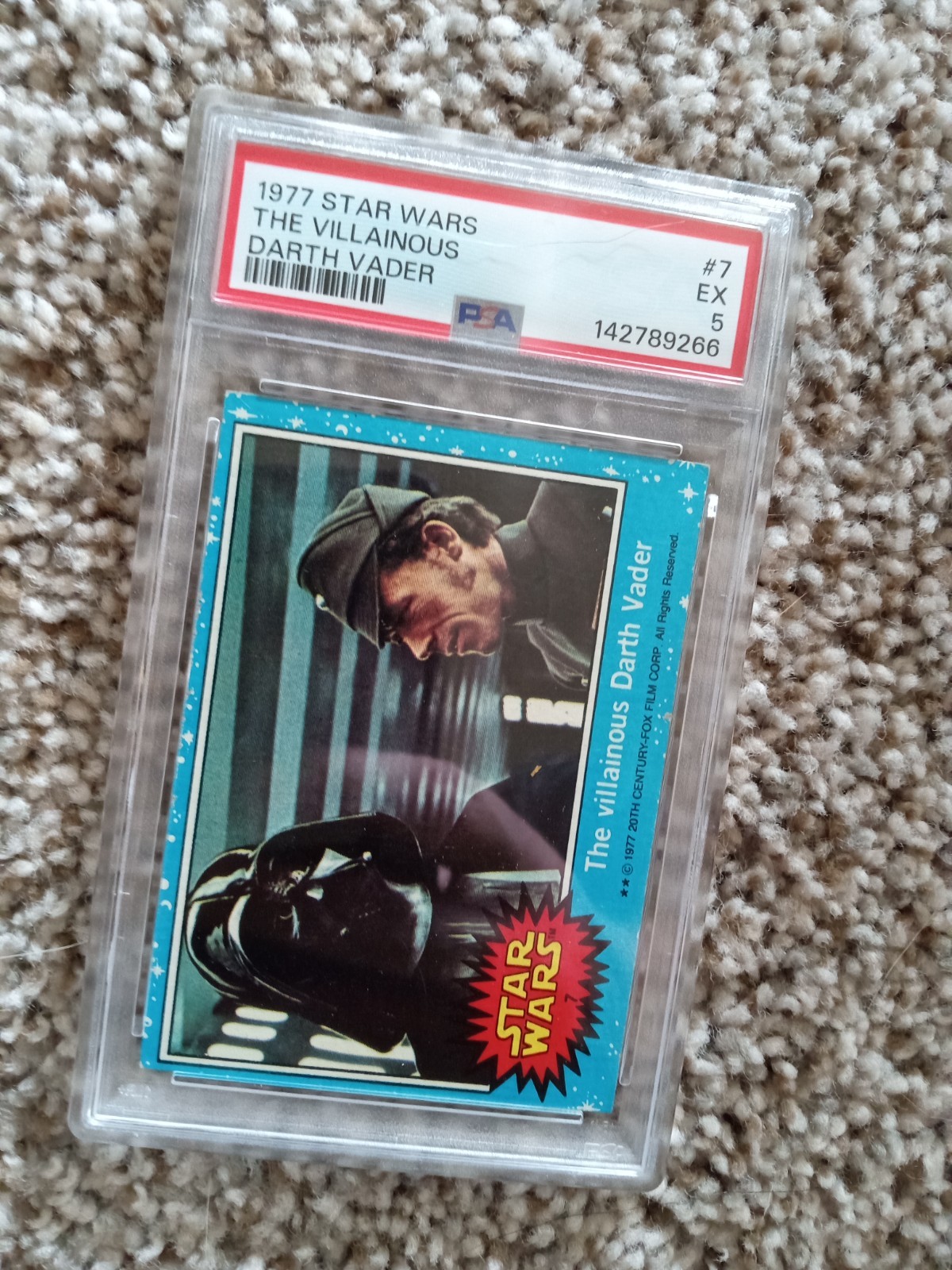 The Villainous Darth Vader - 1977 Topps Star Wars #7 PSA 5
