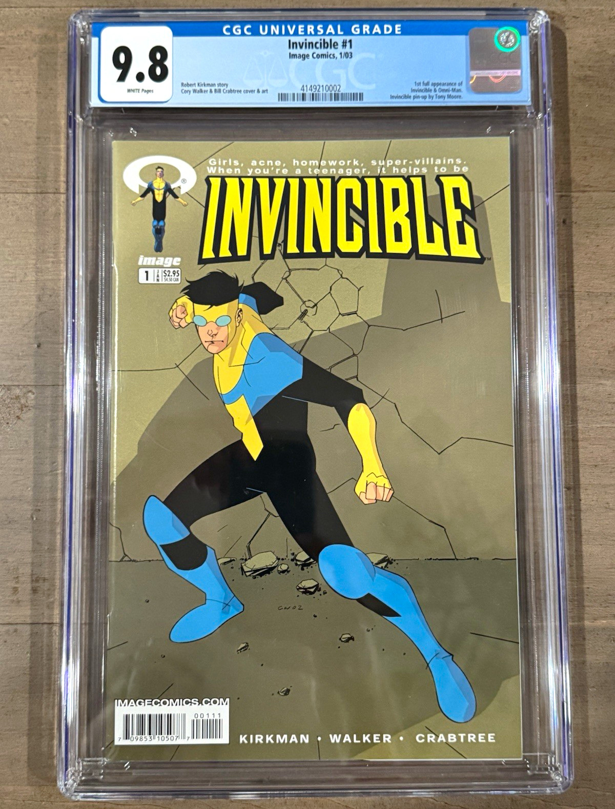 Invincible #1 CGC 9.8 First Printing (2003) Image Comics Robert Kirkman