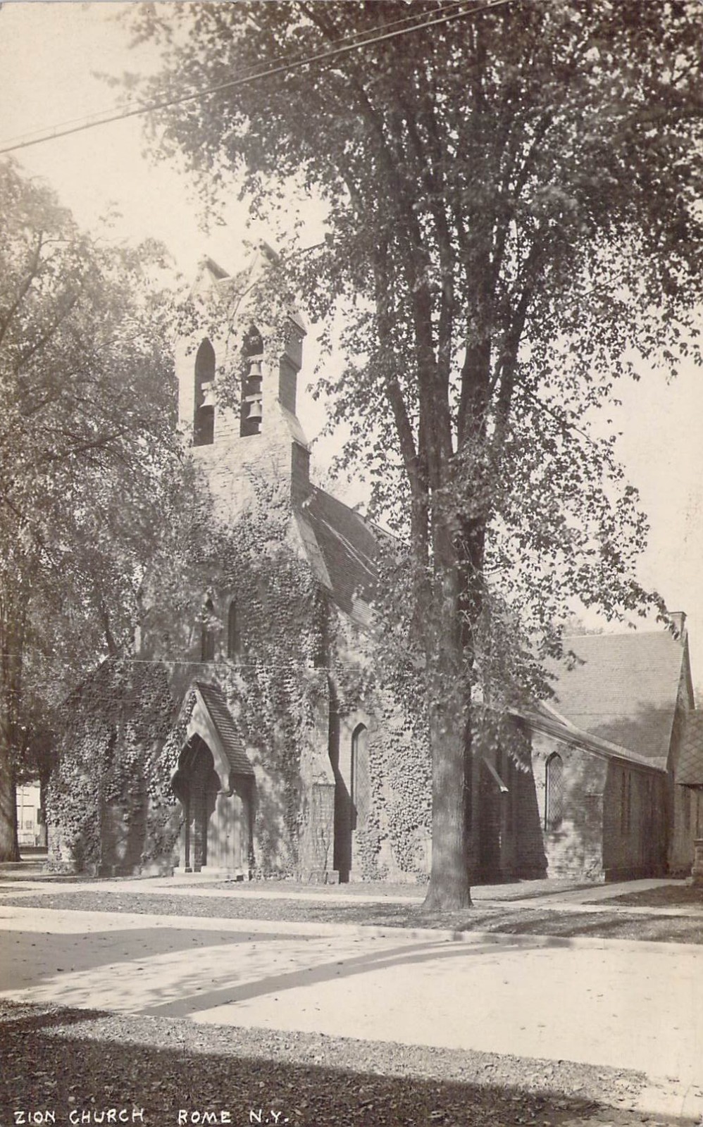 Rome, New York,  Zion Episcopal Church,  Oneida Co, Real Photo Postcard RPPC
