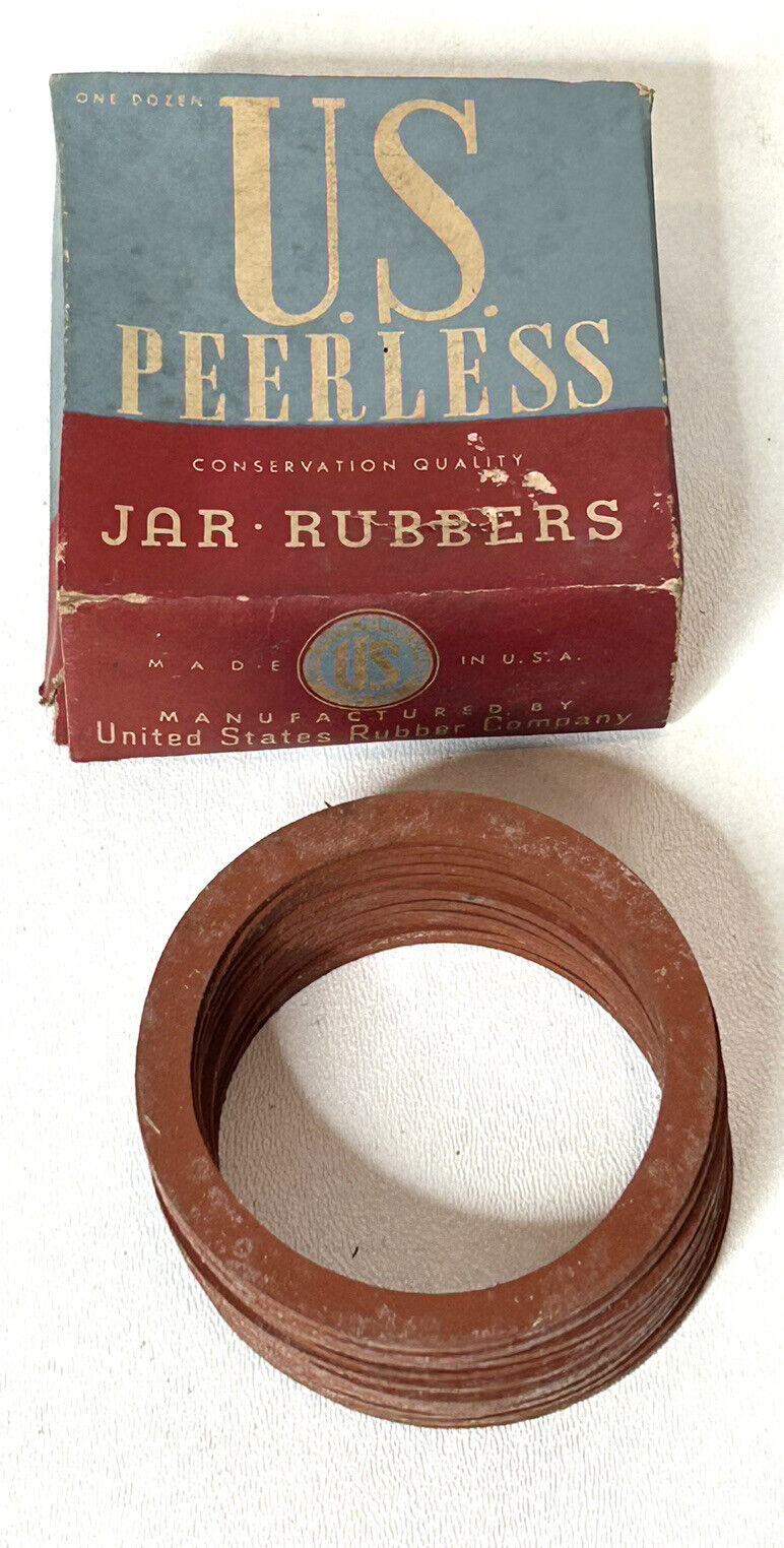 Vintage Box Of US Peerless Jar Rubbers Made In The USA