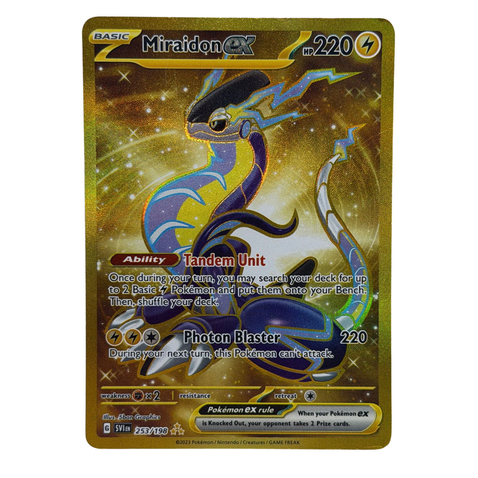 Pokemon TCG: Miraidon ex 253/198 SV01 Hyper Rare Full Art Holo HP