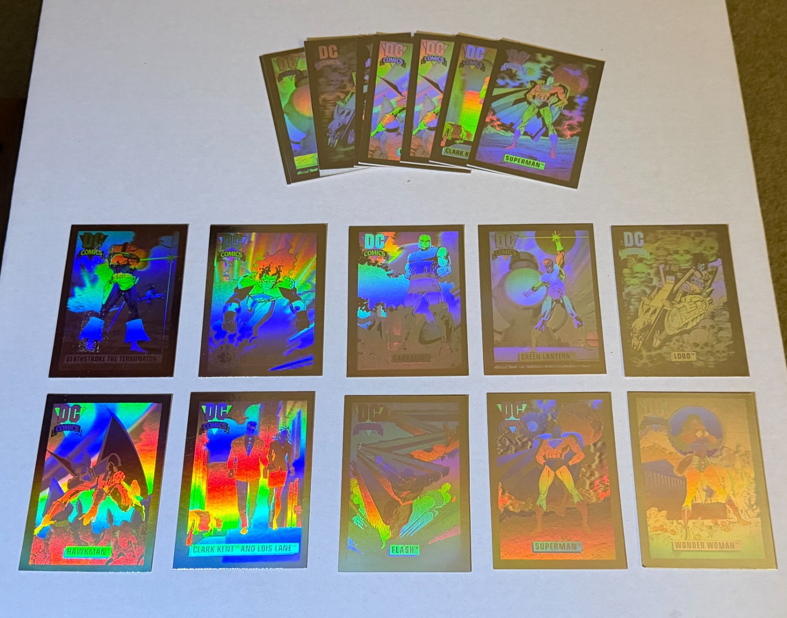 1991 Impel DC Comics Hologram Hall of Fame Complete Set DCH1-DCH10 +Bonus Extras