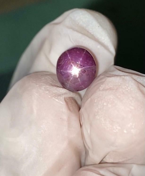 Polished ruby (non precious natural stone) # 7997