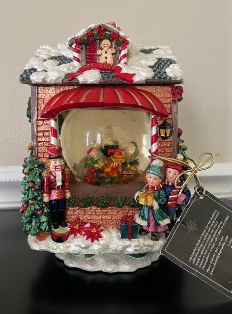 Christopher Radko Toyland Toy Shop Rotating Snow Globe Music Box NWT