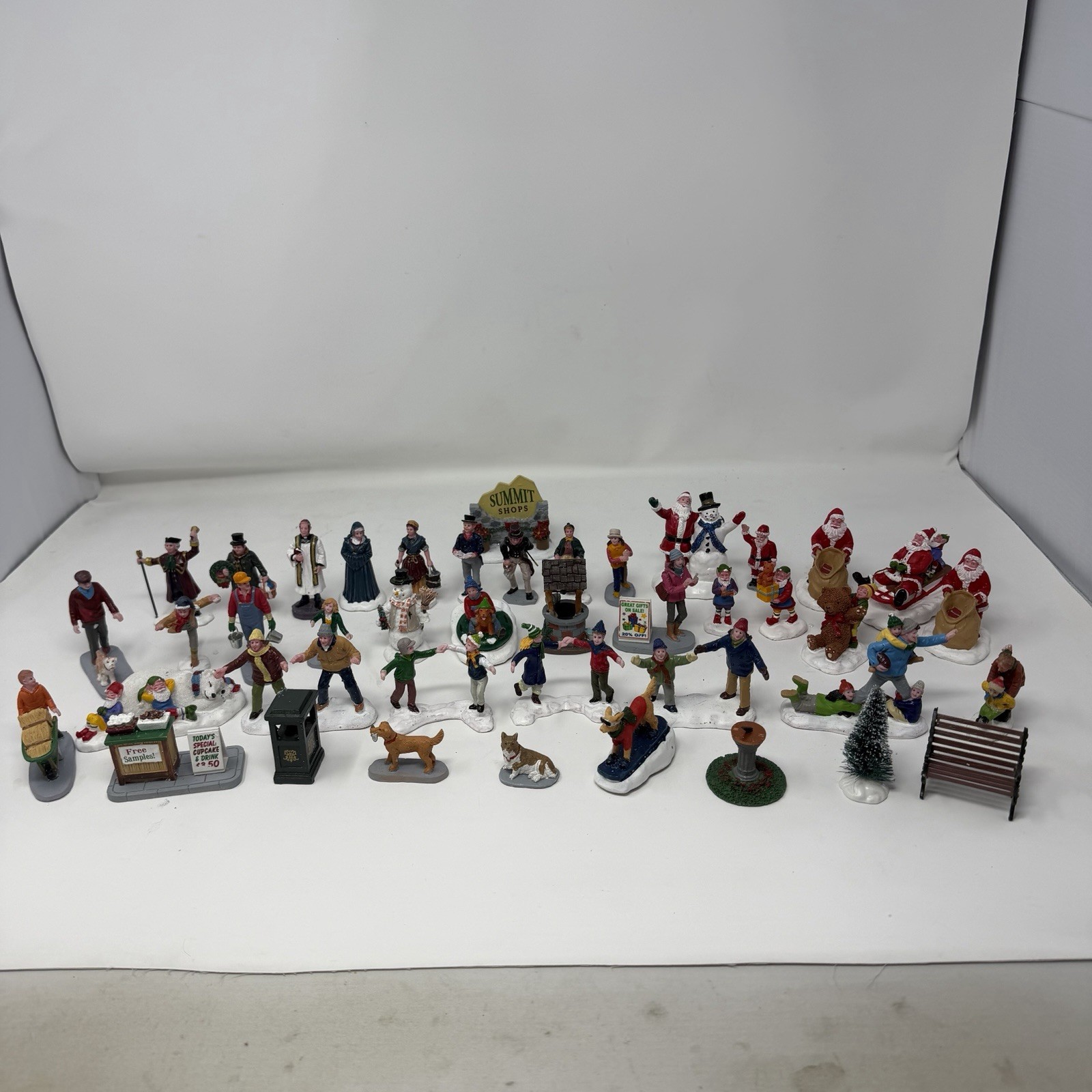 Lemax Christmas Village Collection Figures Lot of 40+ Figurines Holiday