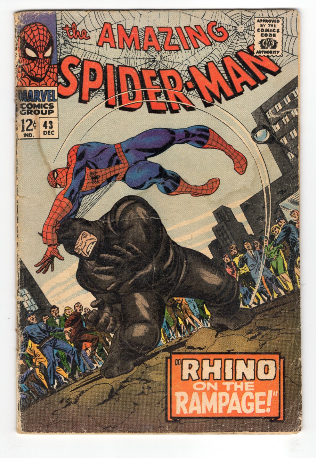 Amazing Spider-Man 43 1966 Marvel Comics G/VG 3.0 1st Full App Mary Jane Rhino