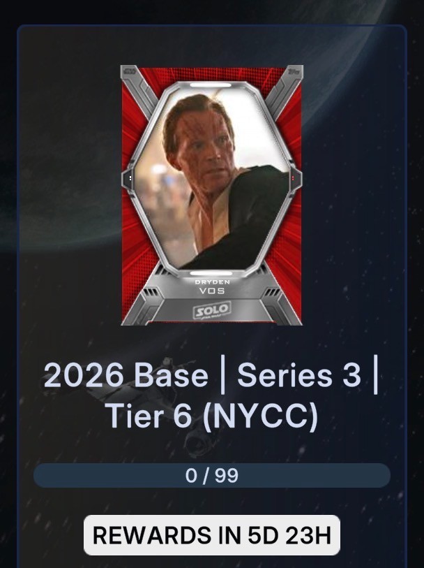 NYCC TIER 6 SERIES 3 BASE 99 CARD SET TOPPS STAR WARS CARD TRADER 2026