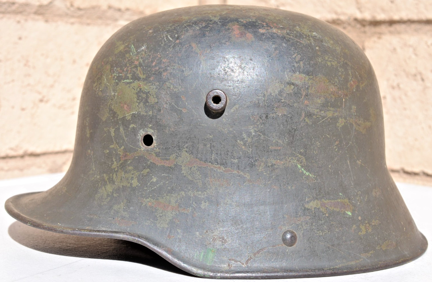 ORIGINAL WW1 GERMAN IMPERIAL ARMY M16 COMBAT HELMET BIG SIZE 66 MAKER STAMP S.i.
