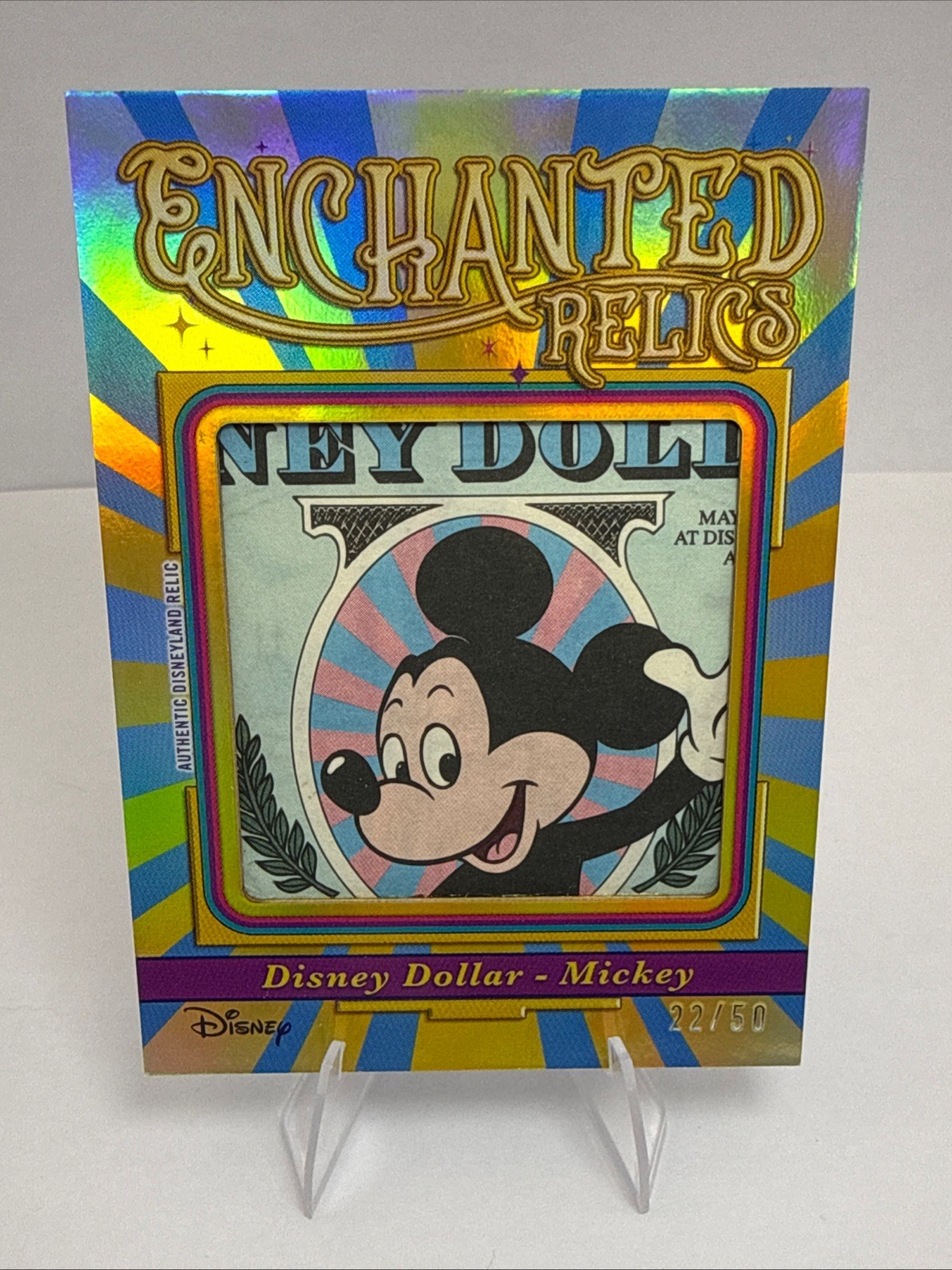 Disney Mickey Mouse Enchanted Relic 2025 Topps Disneyland 70th Anniversary 22/50
