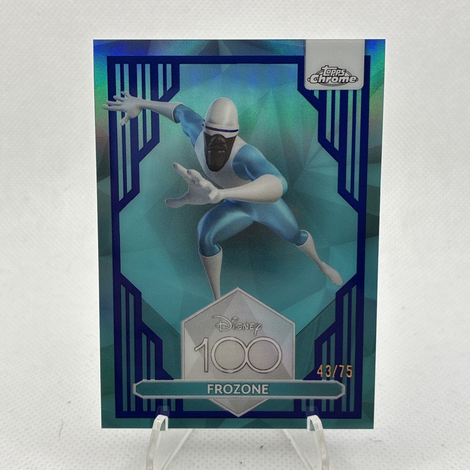 FROZONE 2023 TOPPS CHROME DISNEY 100 DARK LIGHT BLUE /75 Color Match
