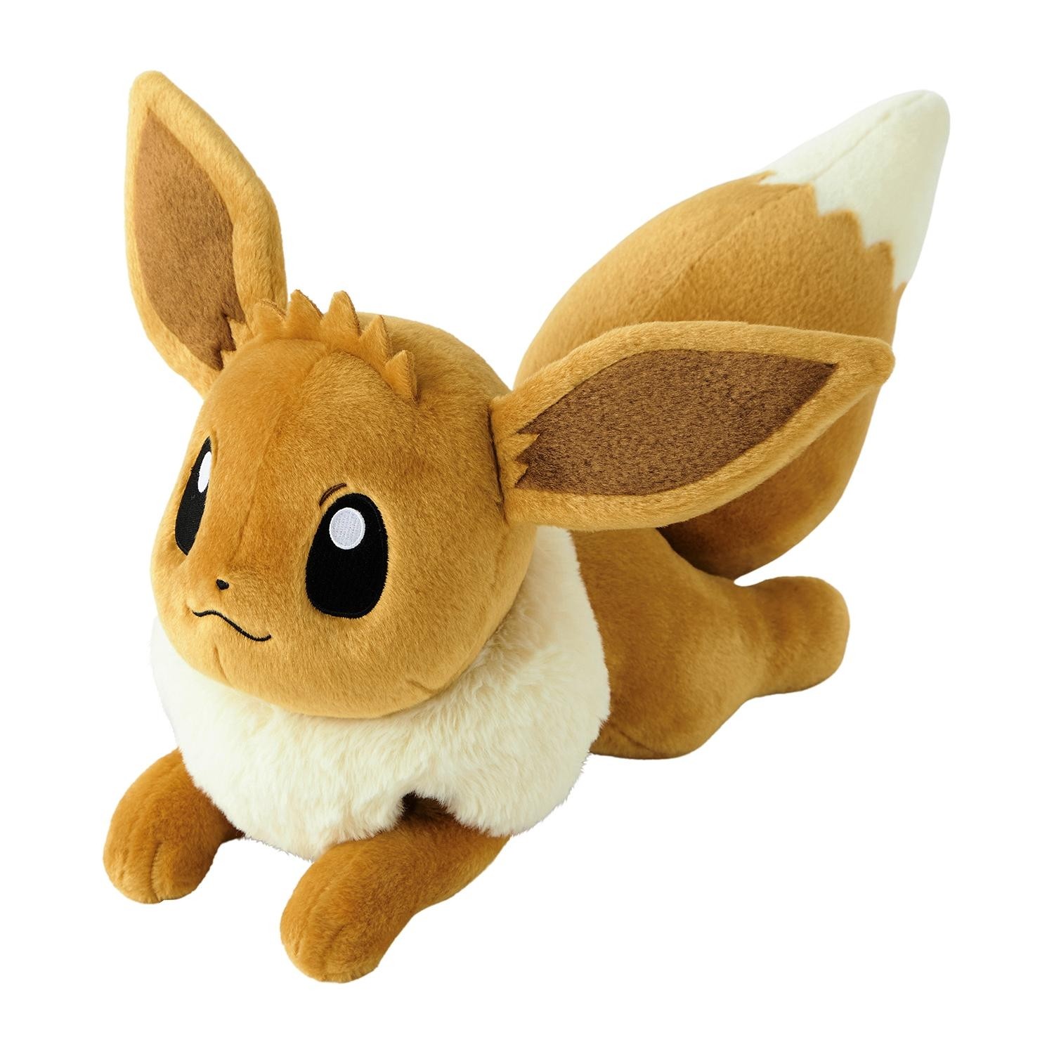 Pokemon Center Life Size Eevee Lying Down Plush Japan Original Stuffed Toy 36cm