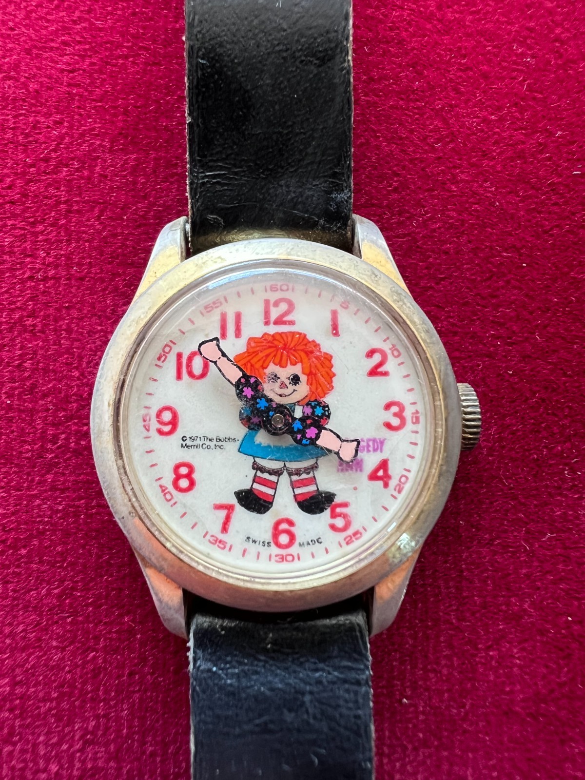 Vintage 1971 Raggedy Ann Character Wristwatch – Working