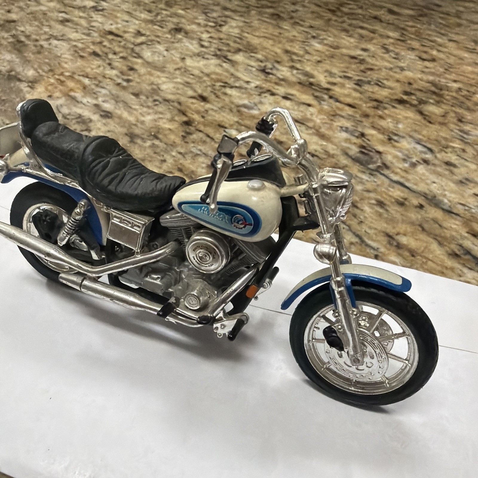 Vintage Harley Davidson Blue Turqoise Toy Motorcycle