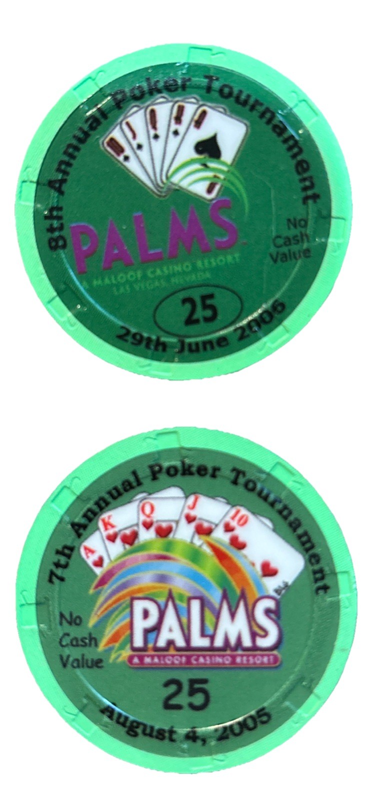 Palms Casino Las Vegas NV 4th/7th Annual Poker Tournament 05/06 25 NCV BJ Tourn