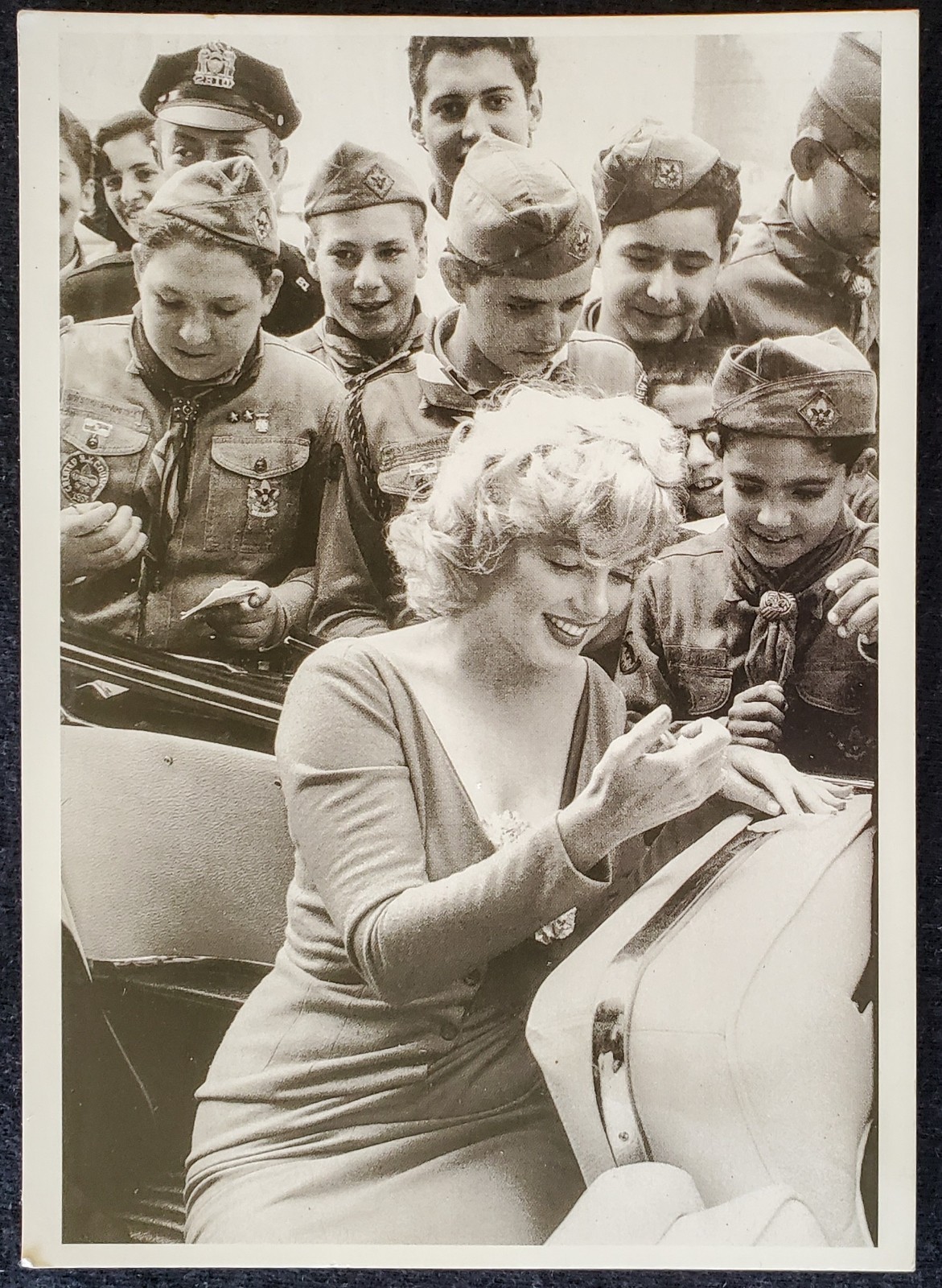 1957 Marilyn Monroe Boy Scouts Israel USA Soccer NY 1980s 5x7 Sam Shaw Photograp