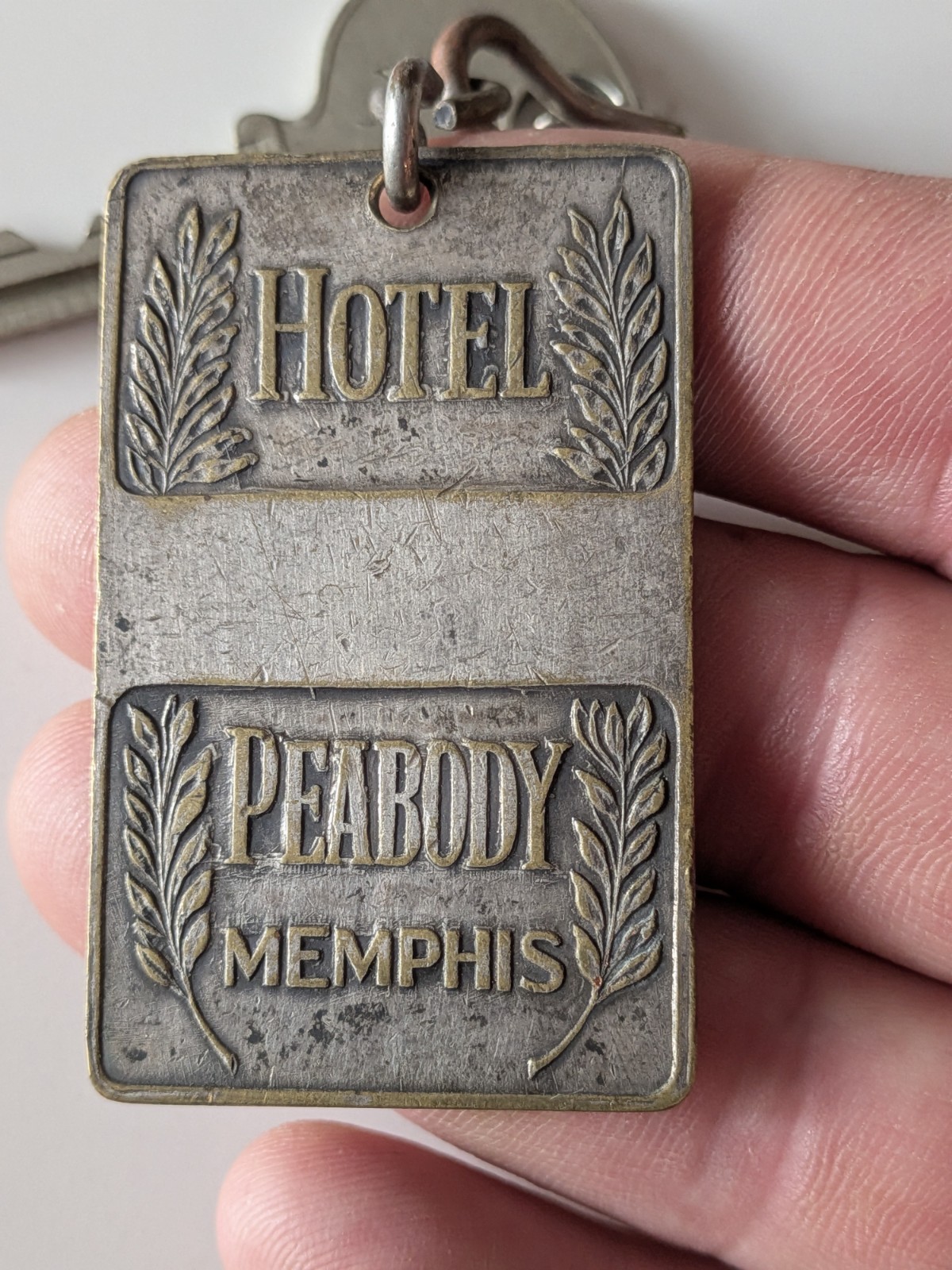 Original Peabody Hotel Memphis TN Tennessee Advertising Guest Room Key Fob #503