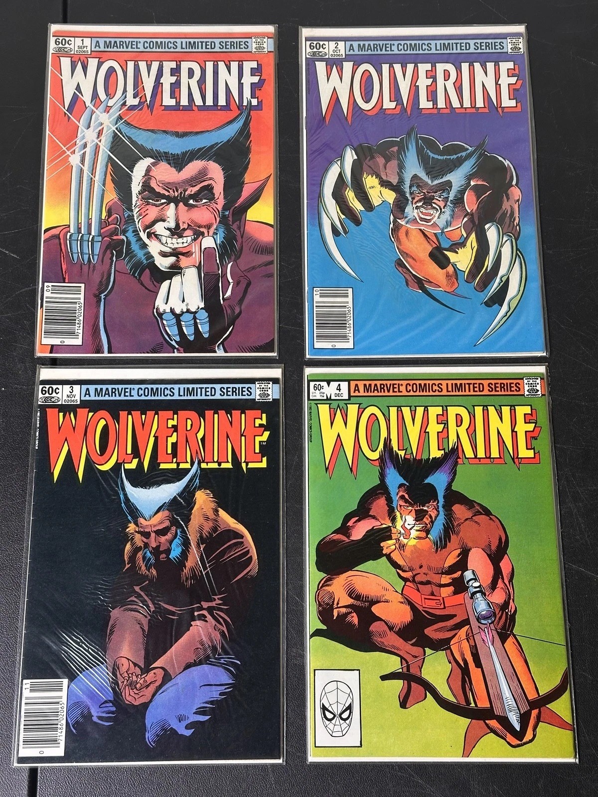 Wolverine Limited Series #1-4 (1982) 4 Comic Lot Marvel