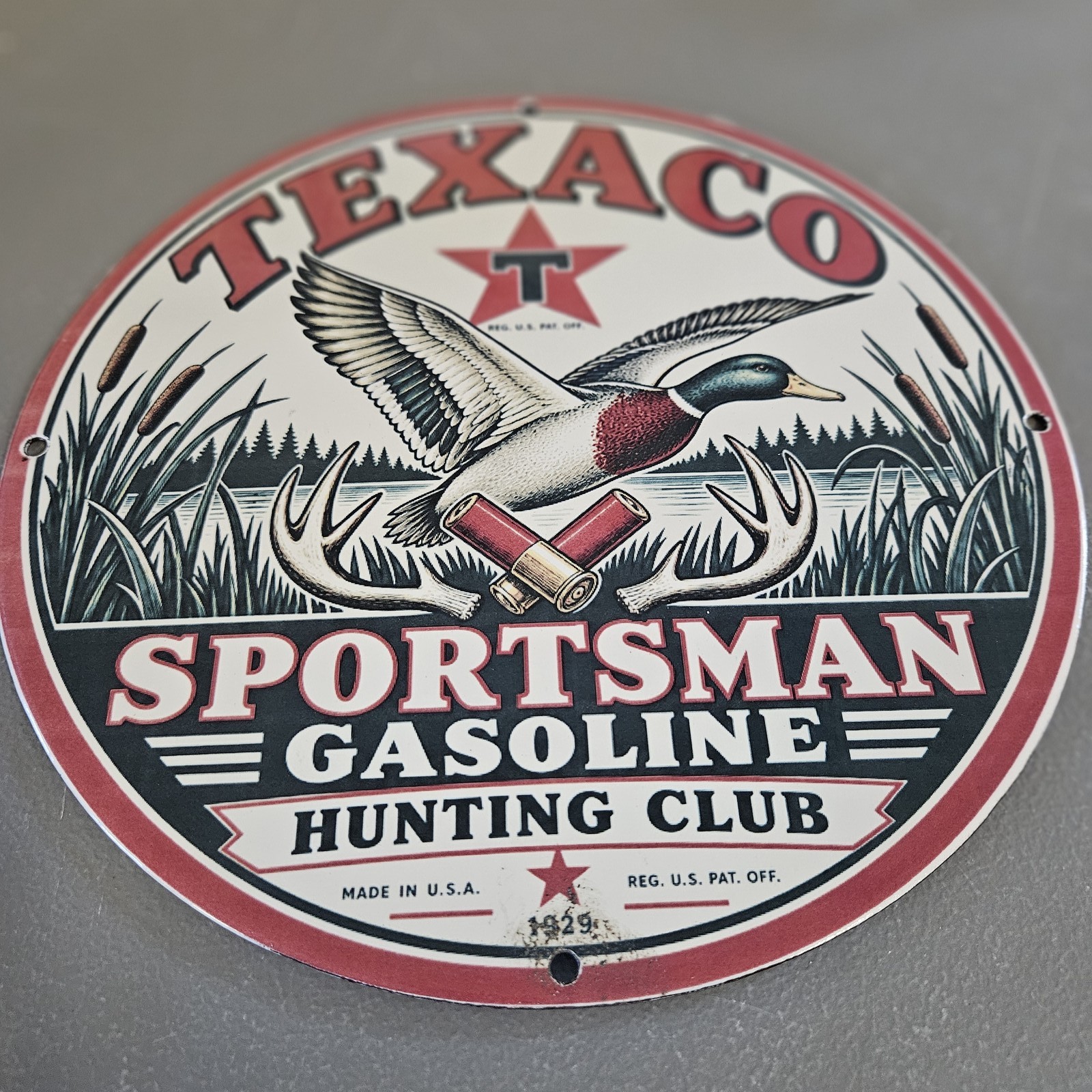 VINTAGE 1929 TEXACO SPORTSMAN GASOLINE 12\
