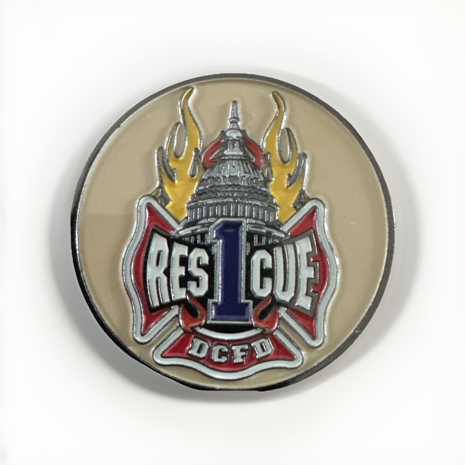 Washington DC Fire Department Rescue 1 Collectible Challenge Coin