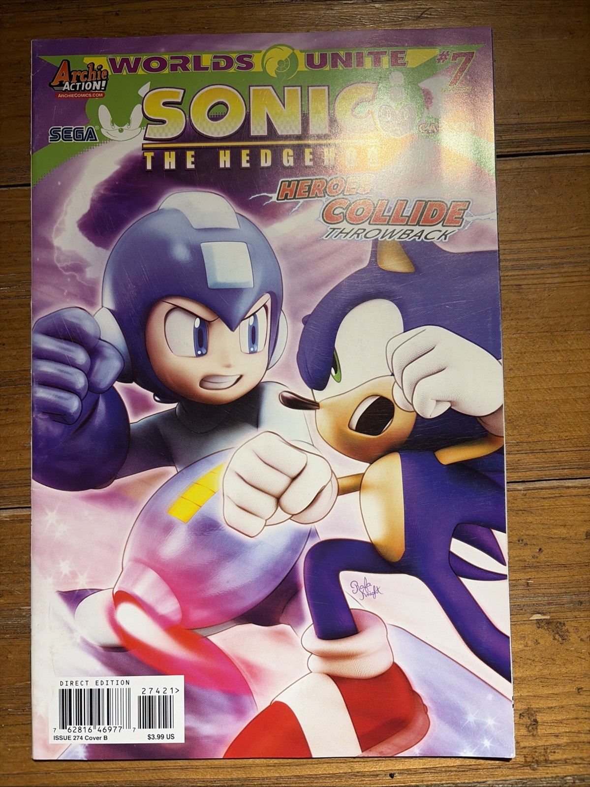 Sonic The Hedgehog #274 Worlds Unite Part 7 Mega Man Archie Comics Cover B F-VF