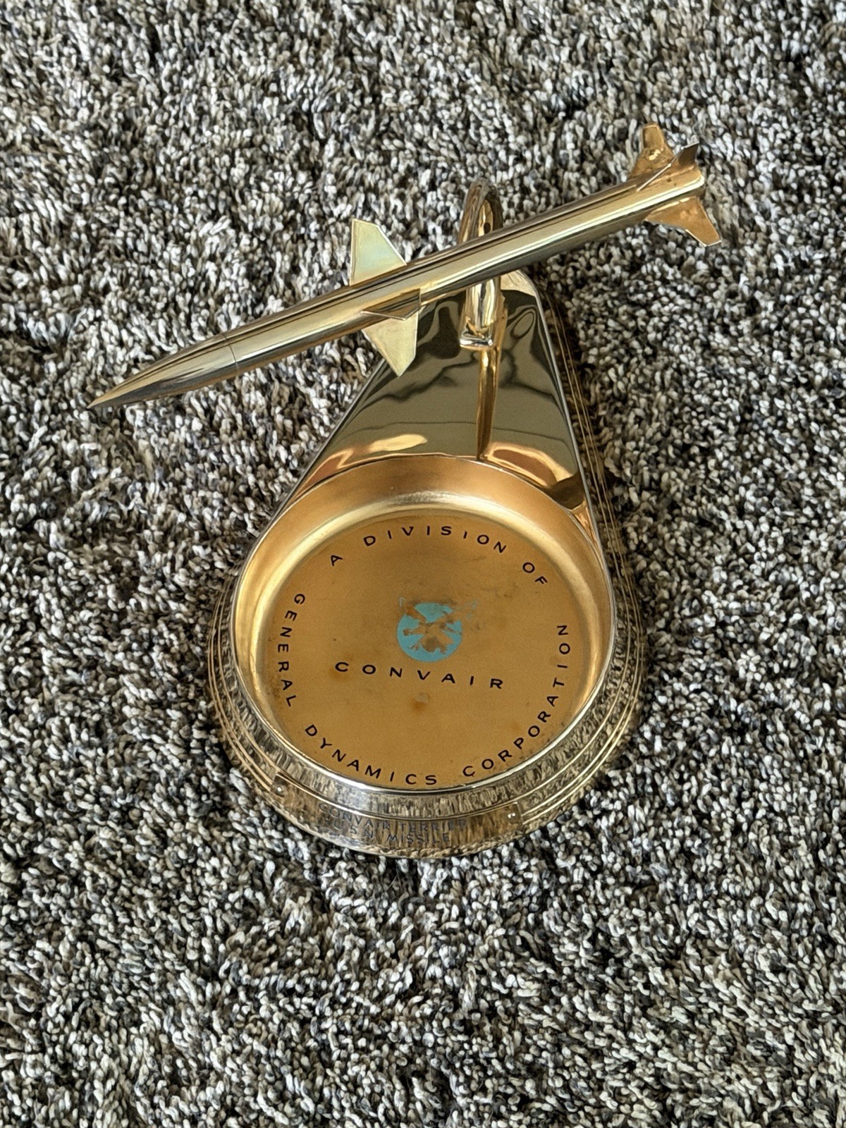 Vintage Convair Terrier USN Missile Ashtray General Dynamics Allyn 1950s