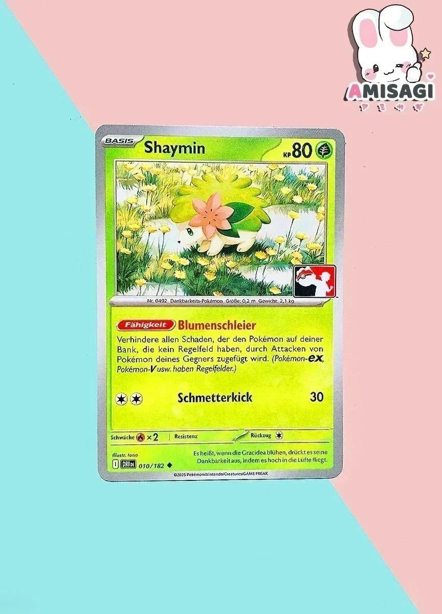 Pokemon Card - Shaymin 010/182 Tournament Stamp League PROMO TCG German