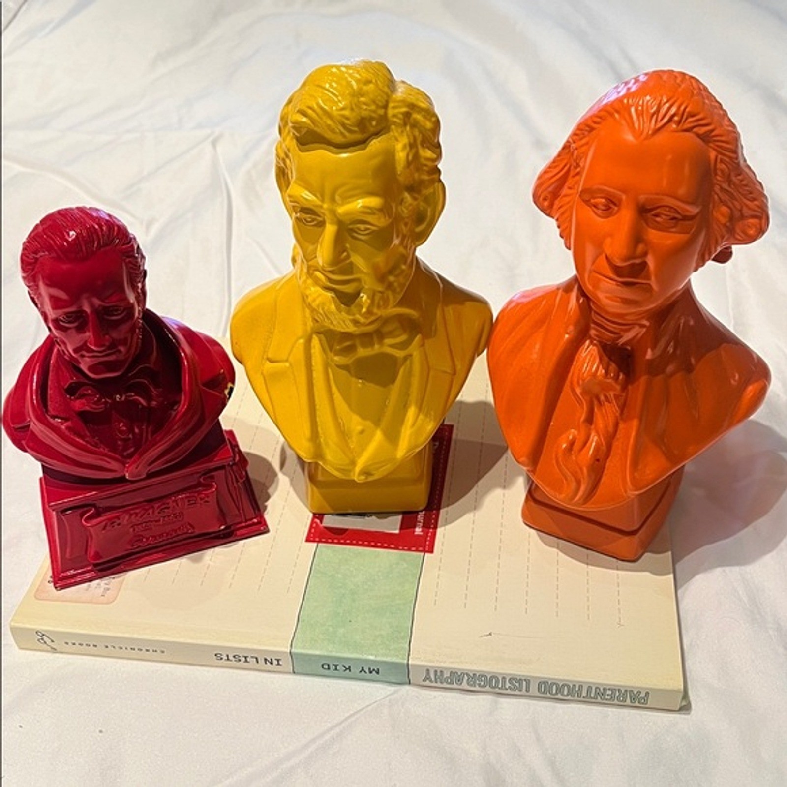 AVON Vintage Aftershave Pop Painted: Washington, Lincoln, Wagner AVON Vintage Aftershave Pop Painted: Washington, Lincoln, Wagner