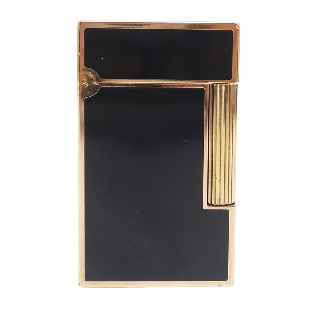 Vintage Dupont gas lighter Black Lacquer line 2 