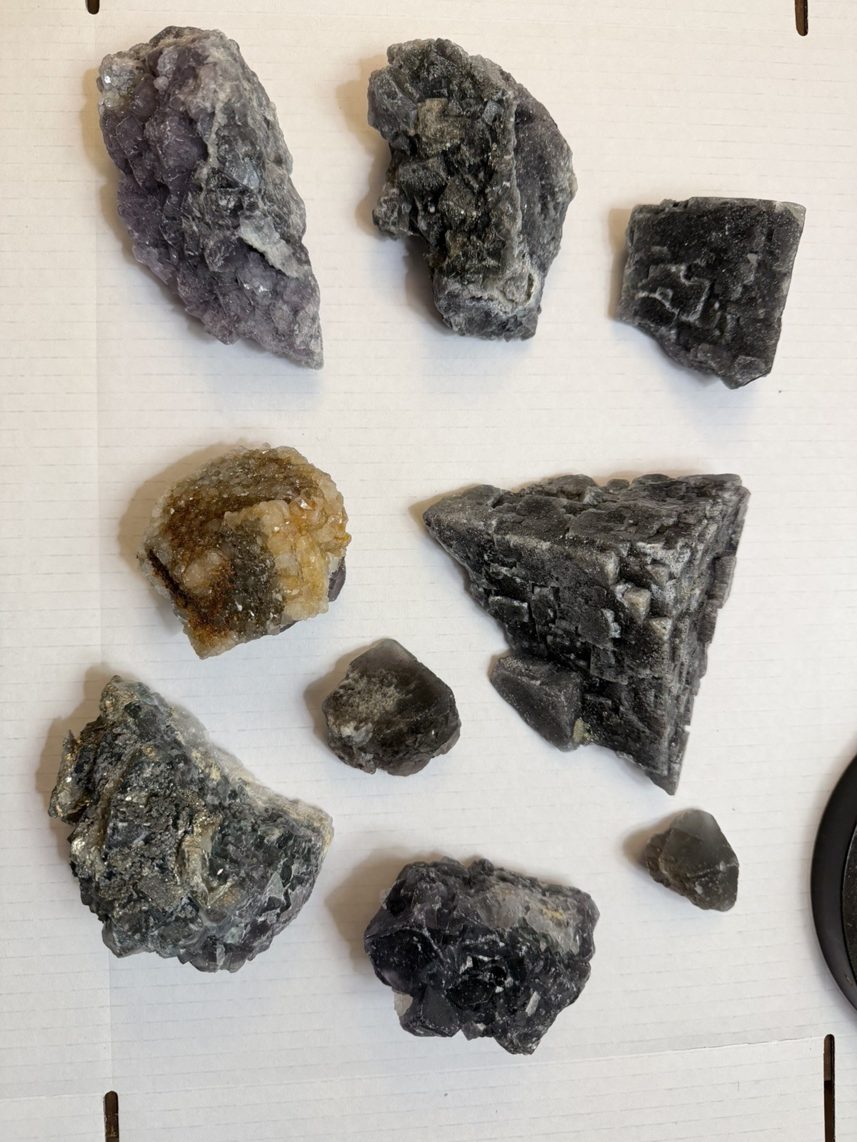 Nigerian Fluorite Wholesale Crystal mineral Specimen lot (9 pcs) 