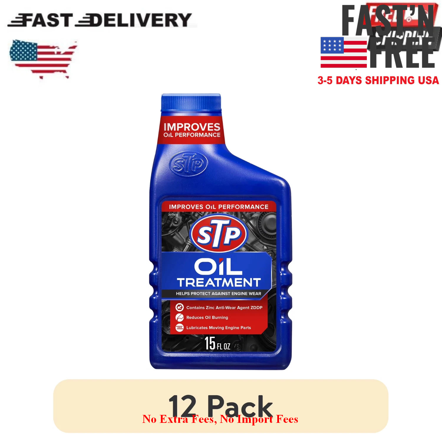 [HOT SALE] (12 pack) STP High Viscosity Oil Treatment (15 fluid ounces), NEW US