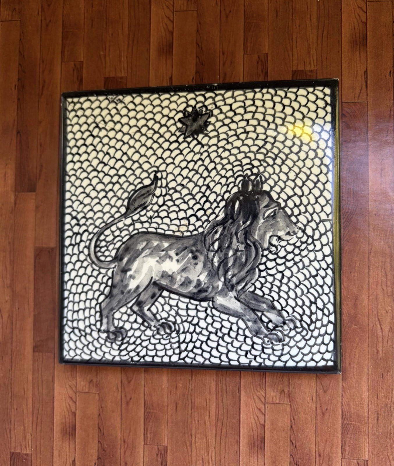 Vintage 1959 Cooperativa Ceramica d\'Imola Tile Capri Lion Signed
