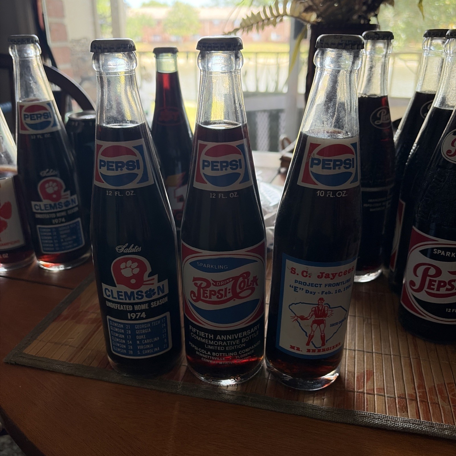 3) Vintage Pepsi Bottle Full Sealed South Carolina Jaycees Project Frontline 
