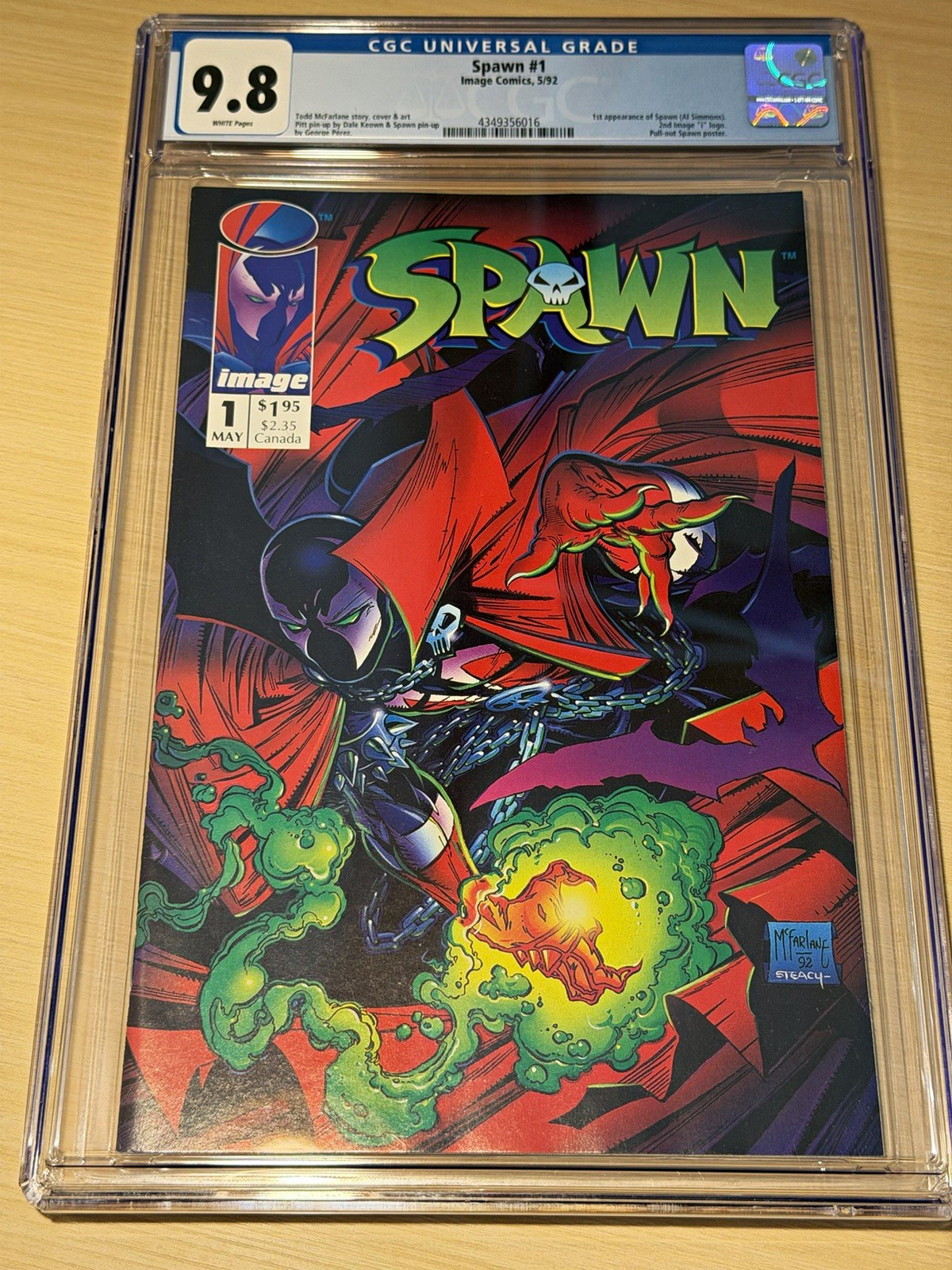 FREE SHIPPING Spawn #1 CGC 9.8 Todd McFarlane 1st Appearance Image Comics 1992 FREE SHIPPING Spawn #1 CGC 9.8 Todd McFarlane 1st Appearance Image Comics 1992