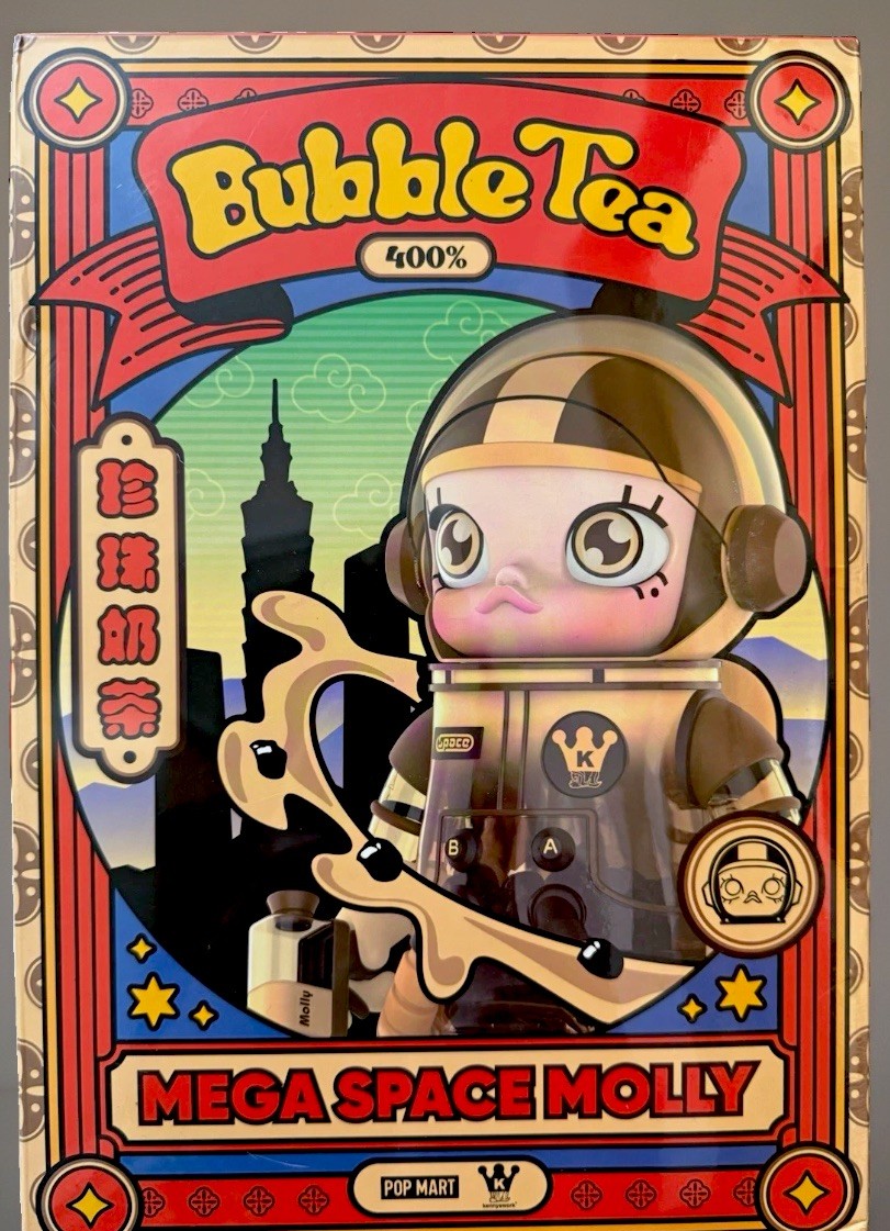 POP MART MEGA Space Molly 400% Bubble Tea Figure Boxed Original Unopened 