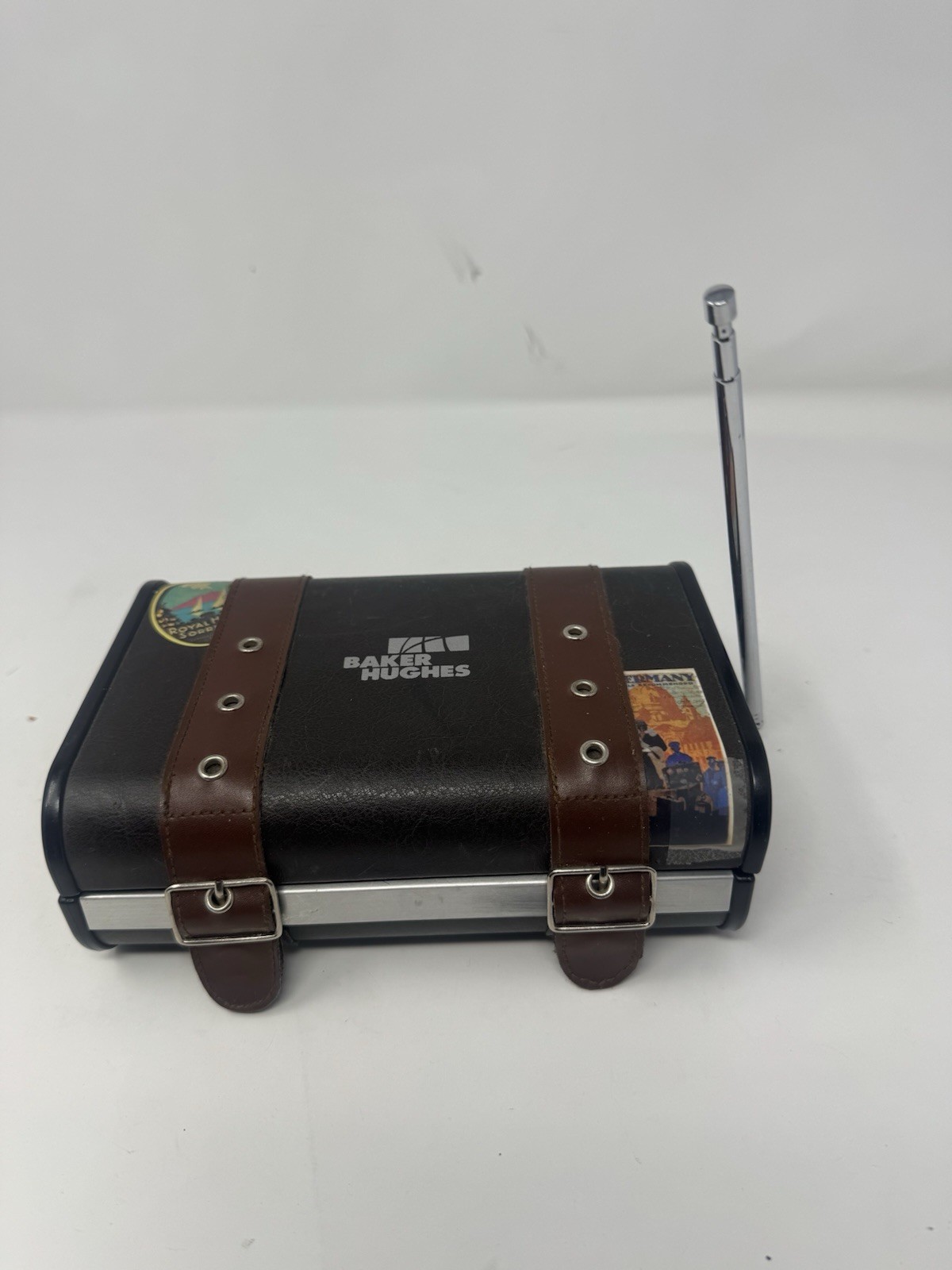 Vtg Baker Hughes Clock Radio, Tested Works, Flaws