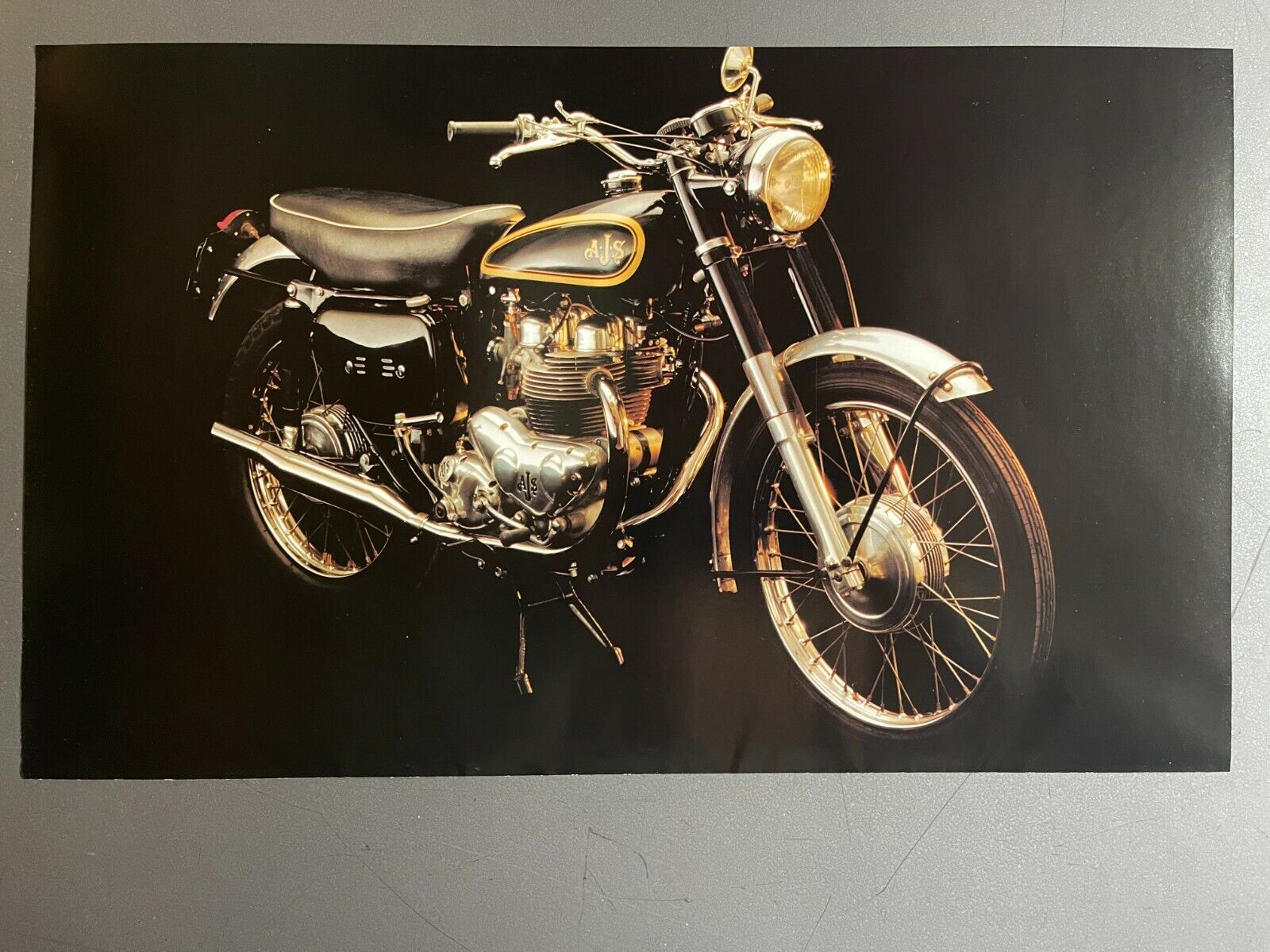 1958 AJS 31CS Motorcycle Picture, Print - RARE Awesome Frameable