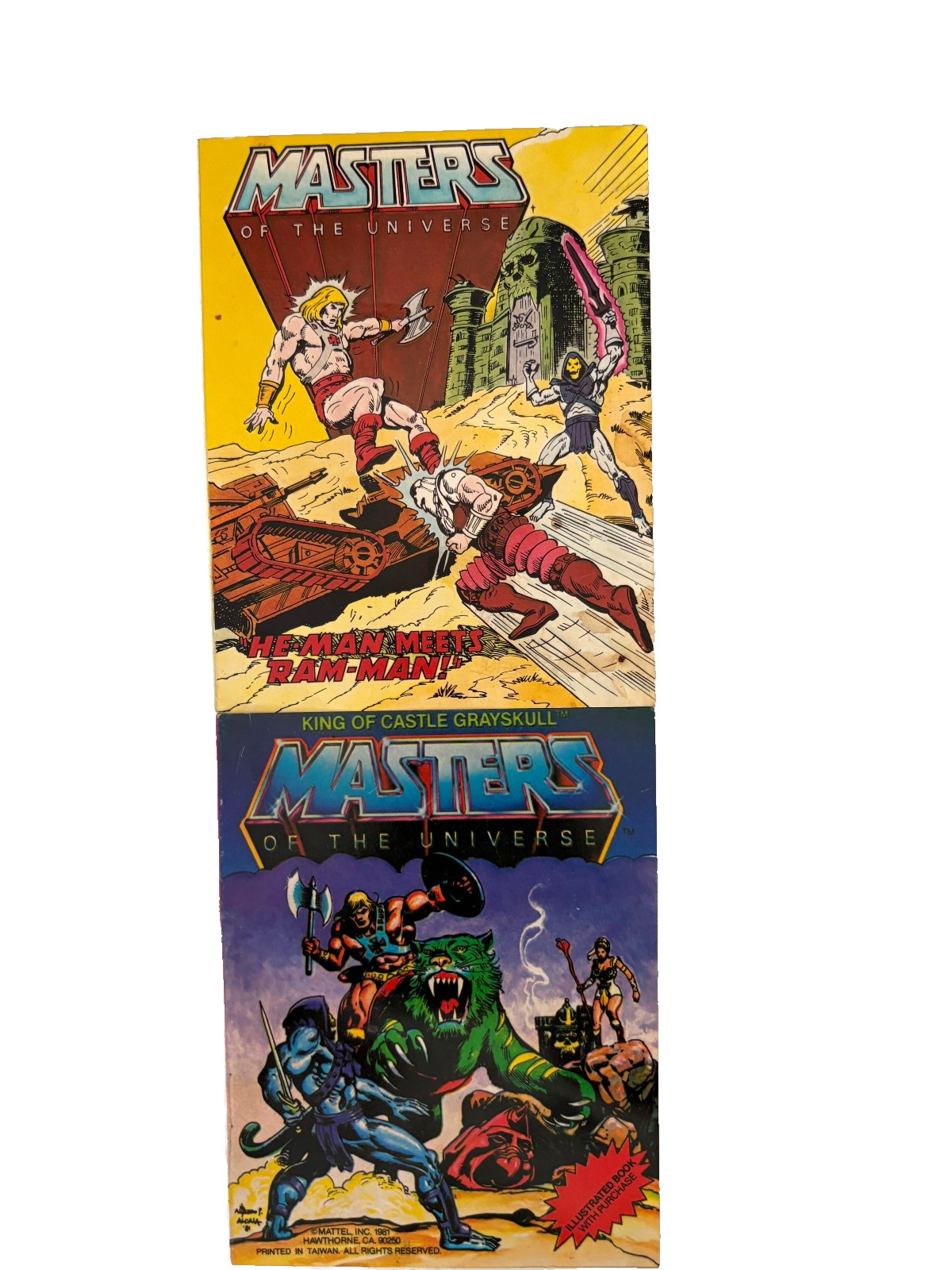MOTU 1981 He-Man King Of Castle Grayskull / 1982 He-Man meets Ram-man