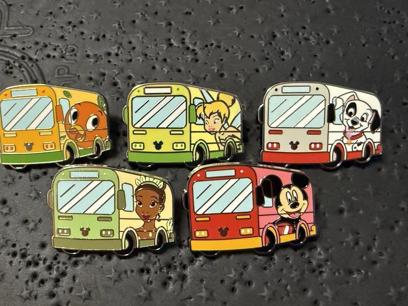 2026 Disney WDW Hidden Mickey Busses Wave A 5 Pin Set- NO CHASER
