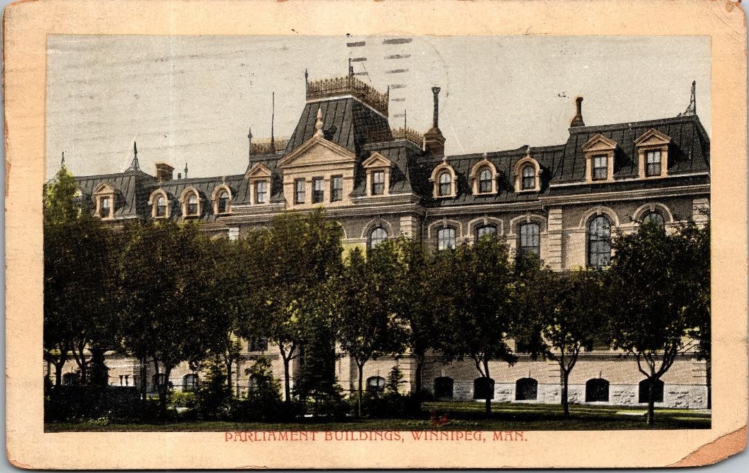 Vintage POSTCARD Parliament Buildings, Winnipeg, Man POSTED 1910