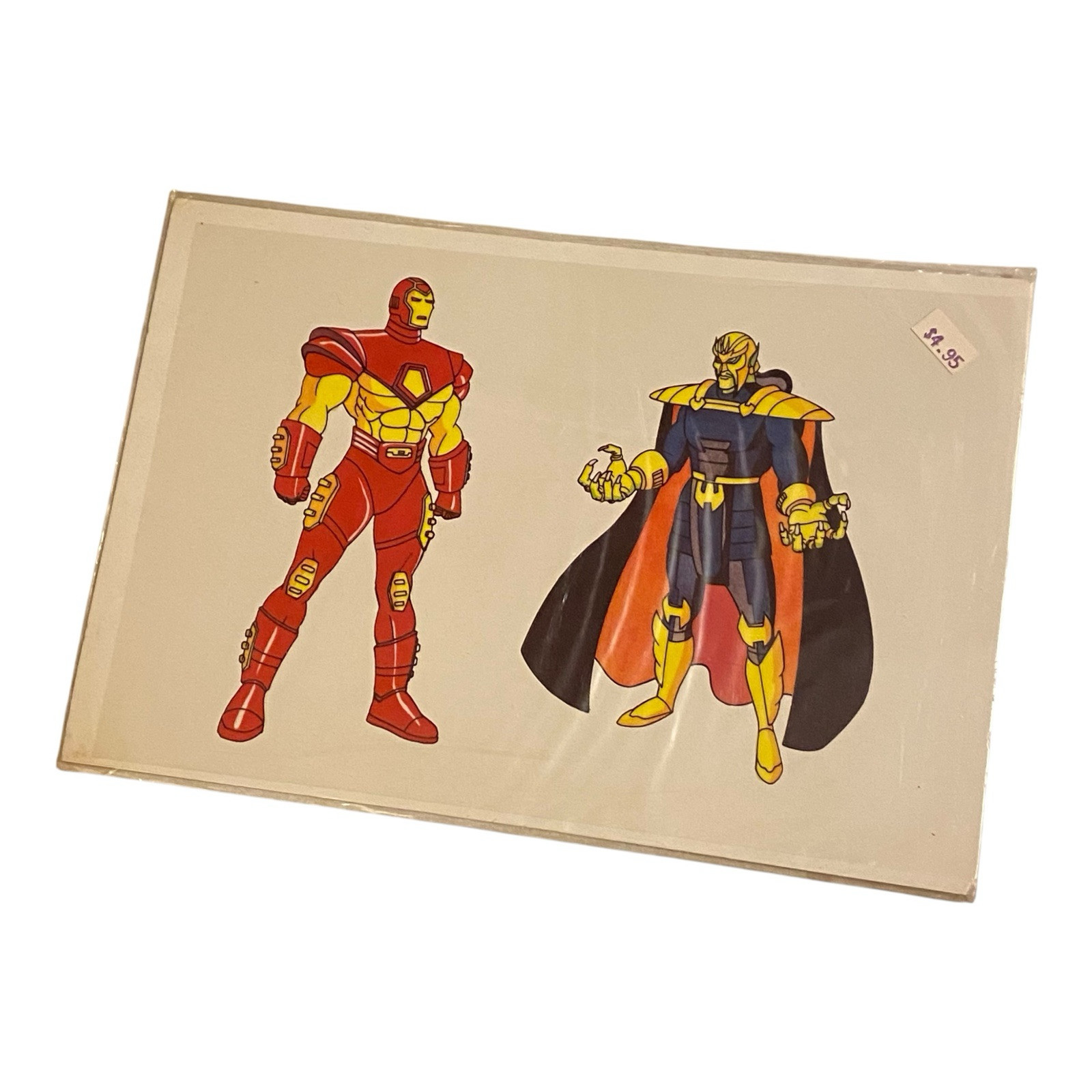 VTG 90s Iron Man Mandarin Animation Cel Lithograph Animated Marvel Action Hour