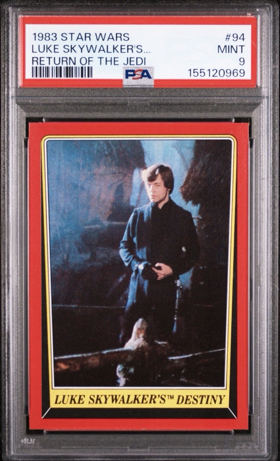 🔥1983 STAR WARS RETURN OF THE JEDI #94 LUKE SKYWALKER\'S DESTINY PSA 9 POP 13