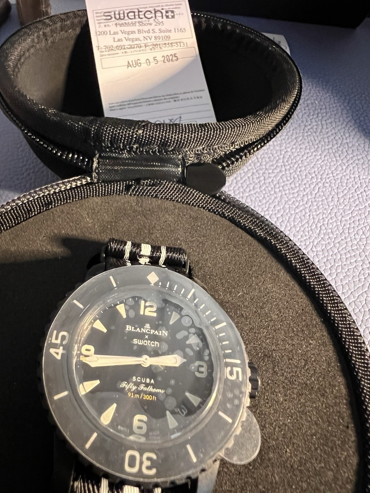 Blancpain x Swatch Scuba Fifty Fathoms Automatic Dive Watch SO35B400 Japan New