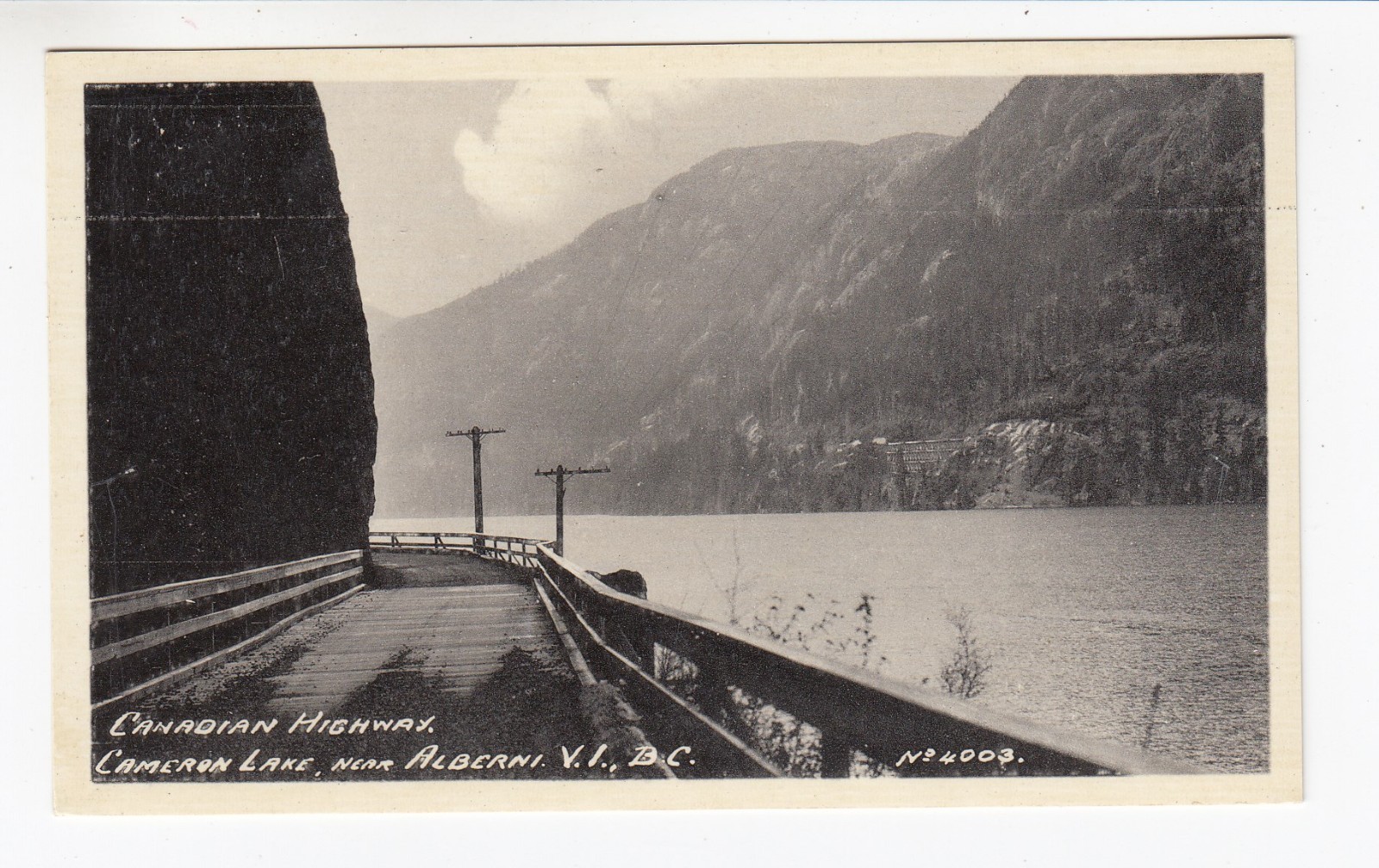 Canadian Highway Cameron Lake Near Alberni V.I. B.C. Postcard