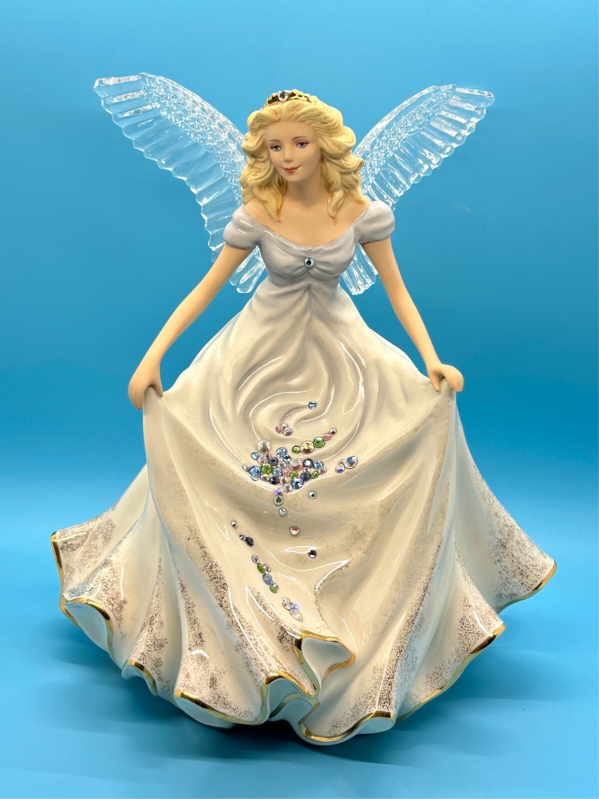 Lenox Jewels From Heaven Angel Figure w/ Crystal Wings – EUC