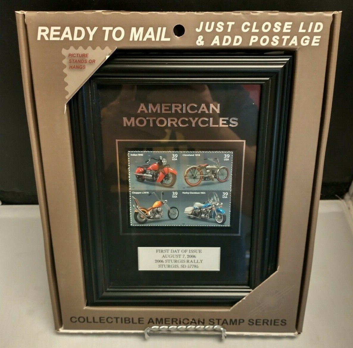 STURGIS RALLY August 2006 Framed First Day Of Issue Stamp American Motorcycles 