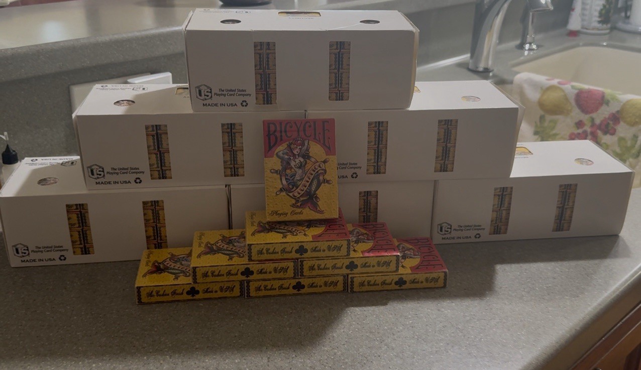 Bicycle Club Tattoo V1 1/2 Brick 6 Decks NEW From Sealed Factory Box